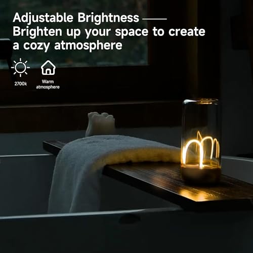 AUGE LIGHT Mini Minimalist Table Lamp Cordless Lamp Rechargeable Table Lamp Portable Nightstand Lamps Desk Lamps for Home Office Unique Ambient Light Mood Lighting for Desk Decor Beside(Golden) - color: Golden