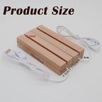 4Pcs 6“ Wooden LED Light Display Stand Base,Rectangle Wood Led Light Base Wooden Lamp Base for Display Photos Acrylic Pictures Plexiglass Crystal Resin Craft Art -Warm Light - color: Warm Light, size: 4PC 6"