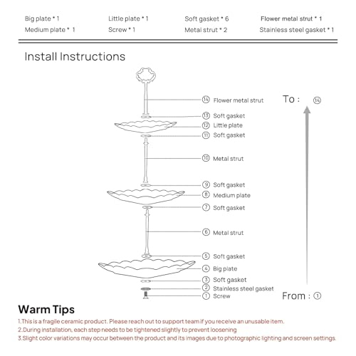 Sumerflos 3 Tier Porcelain Cupcake Stand, Tiered Serving Cake Stand, Square White Embossed Dessert Stand, Weddings Parties Pastry Serving Tray