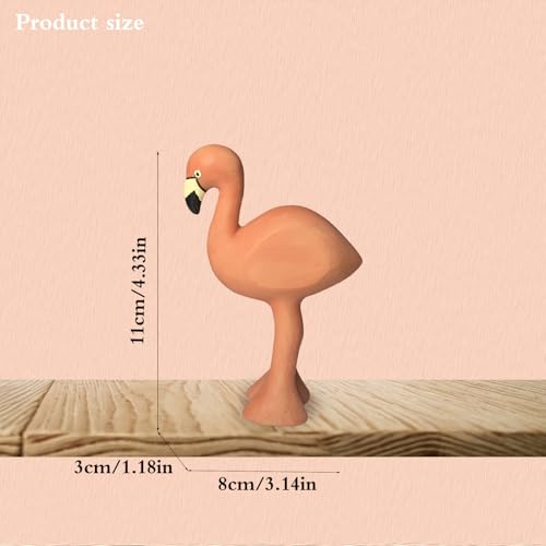 Safari Animal Figurines, Pink Flamingo Figurine, Wild Animal Statues, Hand Painted Jungle Animal Sculptures, Educational & Decorative Wild Life Figures, African animal sculptures decor - color: Flamingo