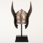 Veronese Design 9 1/4 Inch Winged Valkyrie Helmet Cold Cast Resin Bronze Finish Nordic Decoration Sculpture