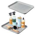 iDesign Waterproof Under Sink Tray for Kitchen, Bathroom, or Laundry Room - Set of 2 - Gray - color: Gray