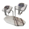 LYS&LYX Watch stand watch display stand watch holder watch Handcrafted watch holder (2-white/silver/white) - color: white/silver/white