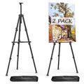 Easels for Painting Canvas, Aredy 66" Art Easel for Drawing, Portable Painting Easel Stand, Metal Table Top Easel (2 Pack) - style: 2 Pack