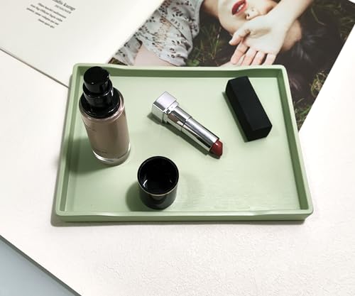 Small Green Mini Serving Tray (8.5 x 6.3 inch) for Serving Accessory, Spa, Coffee, Drinks, Wine, Tea, Bar, Party, Seasoning, Perfume or Display Use. - color: Green-1 Tray, size: 8.5" x 6.3" x 0.8"