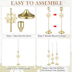 Ceenna 3 Pcs Ramadan Candle Holders, 3 Size Mosque Candlestick Holders, Gold Candle Holder for Eid Mubarak Ramadan Decorations Table Centerpiece Mantel Decor Housewarming Gifts - style: Mosque