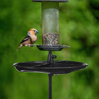 Geelin 21'' Plastic Bird Seed Catcher Tray for 1'' Outdoor Pole Feeders, Removable Bird Seed Catcher Tray for Hummingbird Bee Feeders Outdoors, Backyard, Garden, Not Included Pole