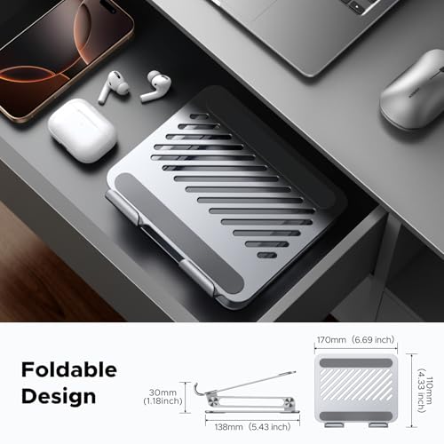 UGREEN Tablet Stand Holder for Desk Dual Rod Support Aluminum Tablet Holder Adjustable Multi-Angle Home Office Accessories Compatible with iPad Pro 13 12 11 10.5 Air Mini 5 4 3 2 Phone E-Reader Silver - color: Silver