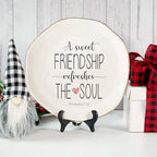 A Sweet Friendship Refreshes The Soul Ring Dish – Gifts for Women, Ceramic Jewelry Tray for Birthday, Bridesmaid, BFF, Inspirational Trinket Holder - color: A Sweet Friendship Refreshes The Soul