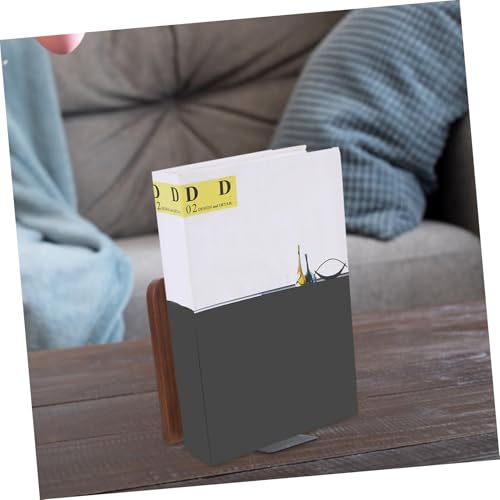 NUOBESTY Elegant Desktop Bookends Minimalist Reading Stand Book Organizer for Home Office Walnut Stylish File Holder to Keep Books and Documents Organized