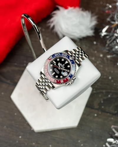 LYS&LYX Handcrafted Watch Stand Display Holder (1-White/Silver/White) - color: white/silver/white