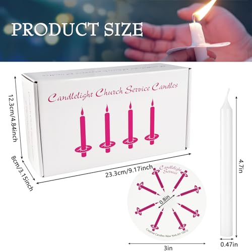 300Pack White Taper Candles with Drip Guards & Paper Holders - 5 Inch Odorless Religious Candles for Church Prayers, Sabbath Ceremonies, & Home Decorations…… - color: 300Pack-White-5inch