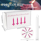 100 White Odorless Taper Candles - Handheld with Drip Protection, 5 Inches - Church & Sabbath Religious Candles - color: 100Pack-White-5inch