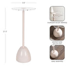 Kate and Laurel Acari Modern Scallop Pedestal Drink Table, 10 x 10 x 22, Clear Acrylic and Pink, Decorative End Table with Scalloped Acrylic Tabletop for Use as Small Plant Stand or Living Room Accent