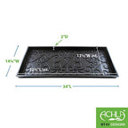 Achla Designs Scrollwork Rubber Boot Tray, Medium,Black - size: 34" x 14.3" x 2"