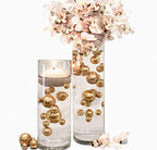 Vase Pearlfection 75 Floating Gold Pearls- Large Sizes- Fills 1 Gallon for Your Vases - color: Gold, size: 1 Pk
