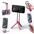 ULANZI MA30 Magnetic Phone Tripod Stand for iPhone - Aluminium Maglock Smartphone Mini Tripod Pocket Cell Phone Stand Strong Magnet Quick Mount Compatible with iPhone 17 16 15 14 13 12 Series, Red - color: Red