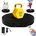 Ultra-Thin&Heavy Duty Remote-Controlled Motorized Turntable,Motorized Rotating Display Stand,Speed-Adjustable Rotating Platform,Human 3D Scan Electric Turntable for Scan,Showcase(19.7in/Black) - size: 19.7inch/Black/600Lbs Load