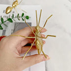 Gold Butterfly Sculpture Solid Metal Insect Ornament Mini Butterfly Figurine for Home Office Garden Desktop Decor - style: Butterfly