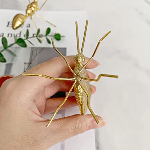 Gold Butterfly Sculpture Solid Metal Insect Ornament Mini Butterfly Figurine for Home Office Garden Desktop Decor - style: Butterfly