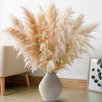 10 PCS 40" Tall Pampas Grass Stems in Natural Beige, Add a Boho Touch to Your Space—Pompas Grass Ideal for Floral Arrangements, Floor Vases, Weddings, and Creating a Bohemian Ambiance at Home. - size: 40inch-10PCS