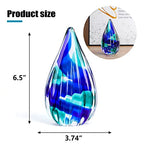 Yao Yuan Hand-Blown Glass Sculpture - Murano-Style Glass Statue and Figurine - Wonderful Gift, Green-Blue - color: Blue Green