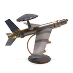 AWACS Plane Collectible Handmade Metal Art Figurine, Desk Accessories, Trophy, Boss Gift, Home Office Décor, Airplane - style: AWACS Plane