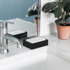 Yew Design Matte Black Square Soap Dish, Hand Soap Holder for Bathroom, Shower, Countertop, Bathtub, Wash Room, Kitchen with Non-Slip Protective Pads - color: Matte Black, size: Soap Dish Square