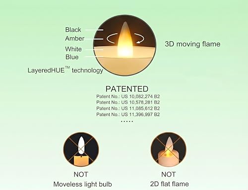 Birch Bark Wax Flameless Candles with Remote Timer, Last 400-Hour with 2AA Batteries, 3D Moving Flame Led Candles, Set of 2(3''x6''), Remote Included(Birch bark). - color: Birch bark