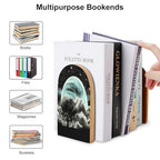 Starry Night Black Tree Art Bookends Heavy Duty,Book Organizer for Shelves, Holder Stand Decorative, Stoppers for Books, CD, File, Video Gamesbook Stand，6.7 X 4.7 X 3.9 Inch(Large)