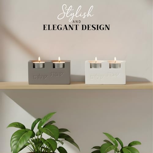 Cube Luxury Candle Holder Set – Modern Décor for Living Room & Dining Table - White - color: White (Cube), size: Short