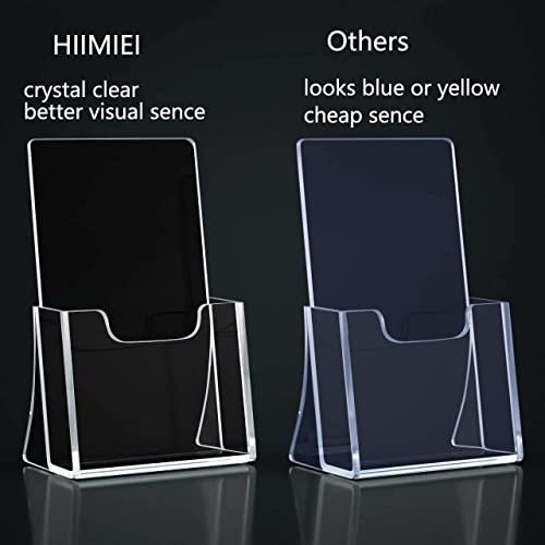 HIIMIEI Brochure Holder 8.5 x 5.5 inches, Acrylic Flyer Holder with 2 Pack, Plastic Stands for Displaying Magazines, Pamphlets, Literature, Brochures, Booklets, Menu - size: 8.5''x5.5''