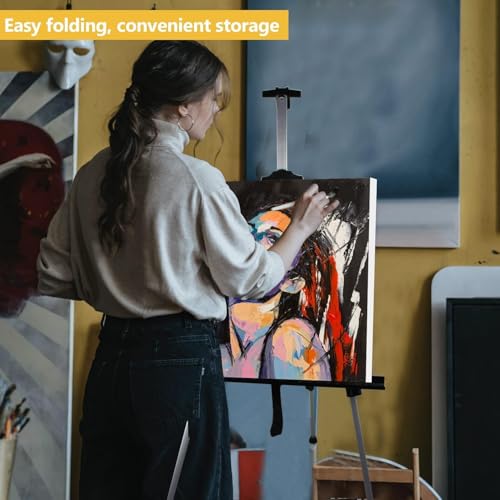 RRFTOK Art Painting Display Artist Easel Stand,Aluminum Metal Tripod Adjustable Easel for Painting Canvases Height from 17 to 66 Inch,Carry Bag for Table-Top/Floor Drawing and Displaying(3pack). - style: 66S 3-pack