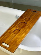 Wood Bathtub Tray with Handles – 35 x 12 Inch Large Luxury Bath Caddy