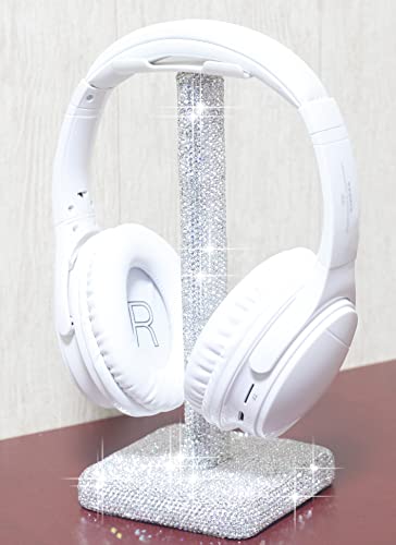 SH Luxury Rhinestones Headphone Stand Headset Holder Crystal (Silver)