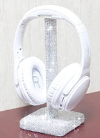 SH Luxury Rhinestones Headphone Stand Headset Holder Crystal (Silver)