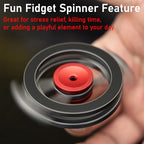 Magnetic Phone Stand & Fidget Spinner Combo– Hands-Free Holder for iPhone 12-17/MagSafe Cases – Dual Magnetic Rings, Strong Adhesion, Stress Relief Accessory for Home/Office/Travel/Gym