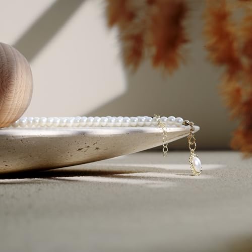 BUICCE Unique Decorative Tray, 12x6.7 Inch Natural Travertine Tray for Jewelry, Rings, Candle Holder, Bathroom Vanity & Tabletop Decor