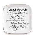 Friend Gifts for Women Trinket Dish Jewelry Tray - Good Friends are Like Stars - Unique Friendship Gifts Friendship Gift Ring Dish for Birthday, Christmas, Galentine's Day - style: Good Friends are Like Stars