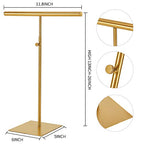 Stainless Necklace Display and Jewelry Stands, 2 Pack Adjustable Height Purse Display Stand, Non-Slip Jewelry Holder Organizer T-bar Tower Necklaces Rack for Vendors Retail Store Counter Home Closet