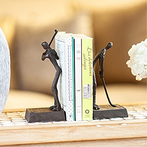 Danya B ZI16003 Golfers Iron Bookend Set – Golf Home Decor and Office Décor - Great Gift Idea for Golf Lovers