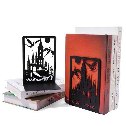 Book Ends, Bookends, Book Ends for Shelves, 1 Pair Non Skid Metal Book Divider Decorative Holder, Abstract Art Desgin Book Stopper Supports for Office, Home (Dragon B) - color: Dragon B