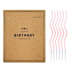 PHD CAKE 24-Count Pearl Pink Spiral Long Thin Birthday Candles, Cake Candles, Birthday Parties, Wedding Decorations, Party Candles - color: Pearl Pink