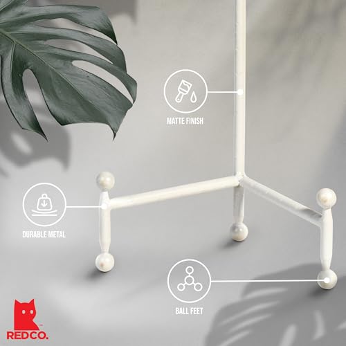 Red Co. Decorative Tripod Plate Stand and Art Holder Easel in White Finish - 11.5" h - color: White, size: Height - 11.5"