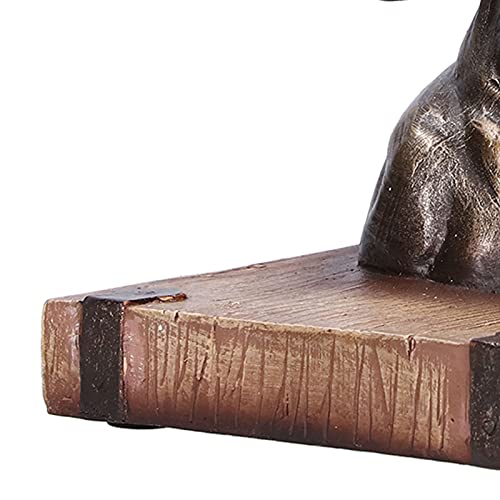 MINGZHE Horse Head Art Bookends Horse Head Sculpture Multifunctional Horse Head Sculpture Resin Horse Bookends Horse Bookends Horse Wall Art for Home Living Room(BS20900 Bronze Horse (Single))