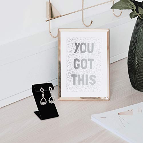 MOOCA 6 Black Velvet Earring Stand Showcase Displays Earring Jewelry Display Stands, 3 1/4 in H, Black Velvet - color: Black Velvet, Regular