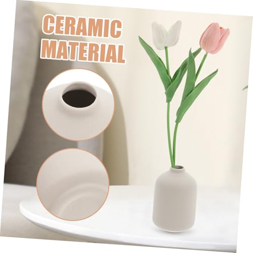 Cabilock Modern Ceramic Vase for Home Decor Minimalist Aesthetic Flower Vase for Living Room Bedroom and Centerpieces Chic Matte Finish for Elegant Flower Arrangements