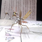 3D Metal Model Kits Puzzle for Adults, Steampunk Electric Mechanical, Assembly DIY Gift Plastic Craft Hobby for Men (Mantis) - style: Mantis