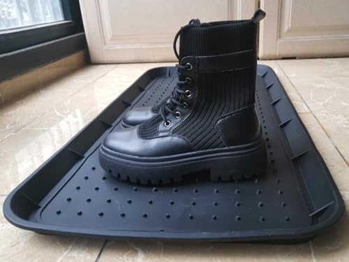 Rubber Boot Tray for Entryway,Boot Mat,Shoe Tray,Shoe Mat for Indoor and Outdoor Use (Soft Silicone Rubber, 29.5X14.9 inch) - color: Soft Silicone Rubber, size: 29" x 14" x 1.2"