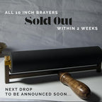 Leoball® Limited Edition Ultra-Soft Nitrile Rubber Block Printing Brayer, Deluxe Luxury 30-35 Shore A Rubber Roller, with Internal Bearing tech, 6 inch - size: 6 inch